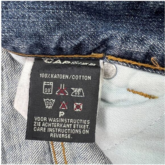 Vintage Capsize Men 100% Cotton Straight Jeans US 33 x 34 Light Blue Denim - Picture 12 of 12